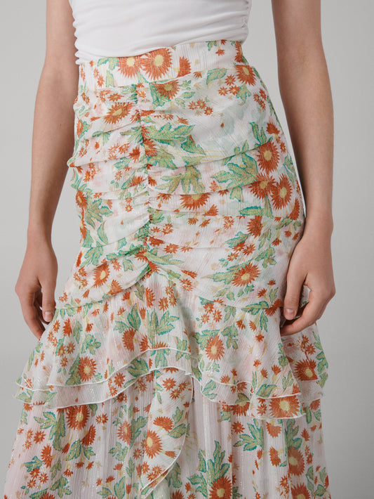 Thea Silk Chiffon Skirt