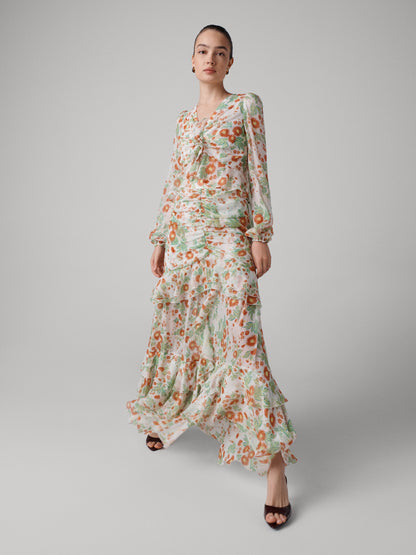 Thea Silk Chiffon Skirt